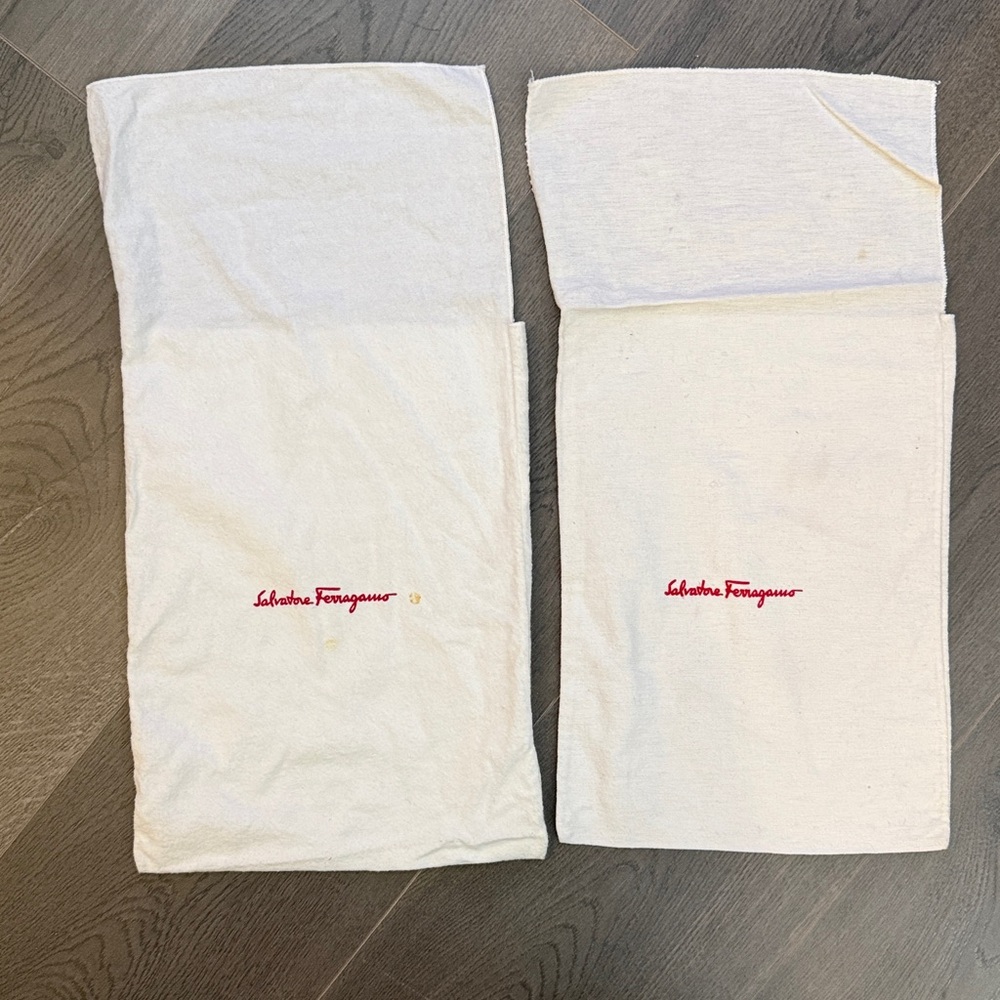 VTG pair of Ferragamo shoe dust bags